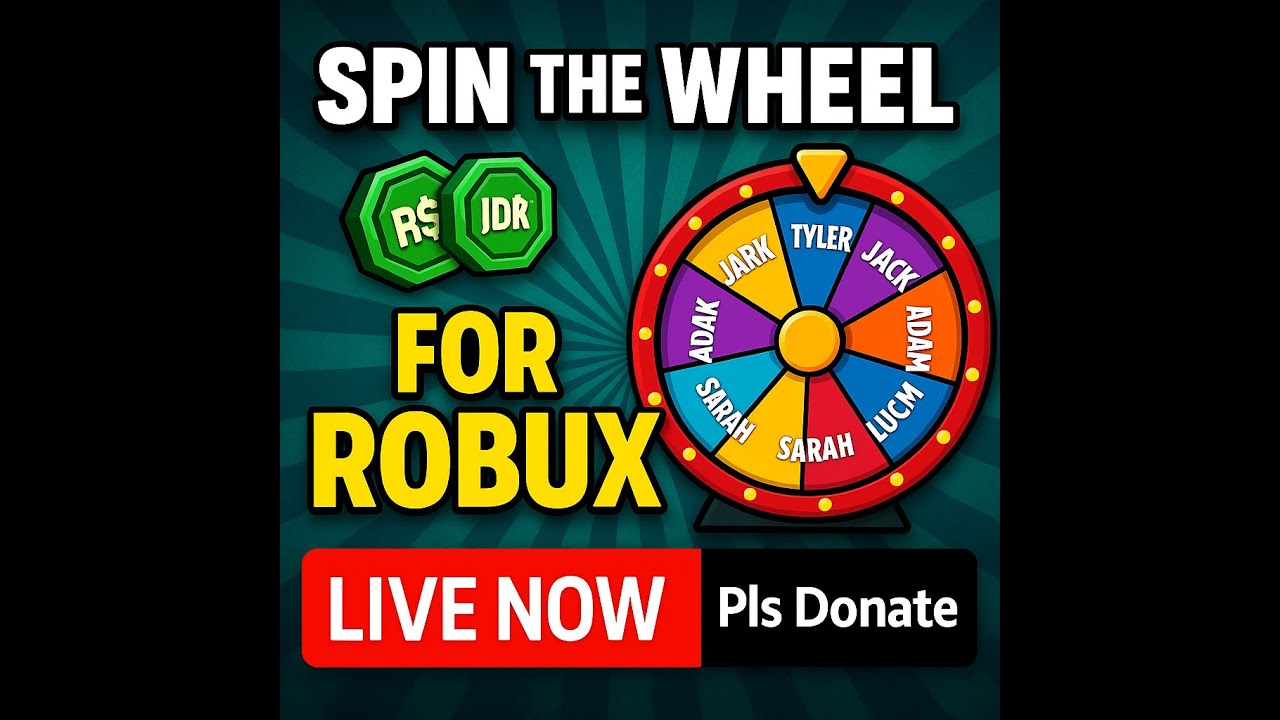 🎡 Spin the Wheel for Robux! | LIVE Giveaway in Pls Donate 💰 - YouTube