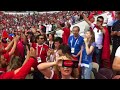 الجماهير المغربية تردد النشيد الوطني بشكل رائع داخل ملعب لوجنيكي أمام البرتغال