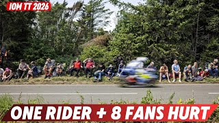 ONE RIDER AND EIGHT SPECTATORS HURT & Taken To Hospital in Isle of Man TT Opening Practice