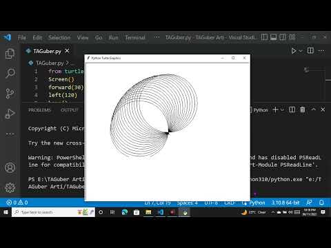 Draw creative design in python turtle | coding | python