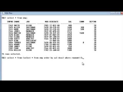 SQL  Inline Views