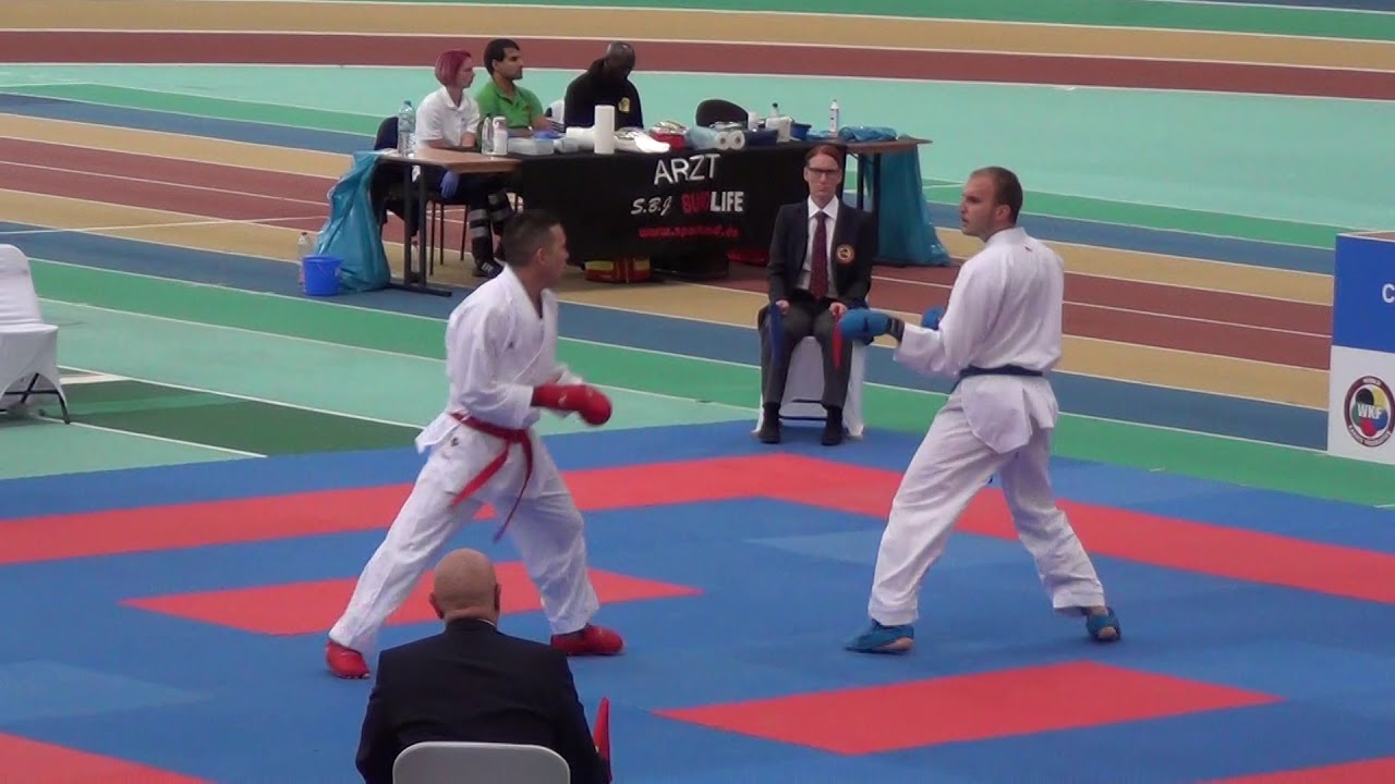 WKF Karate Premier 1 League Competition Germany.. Nico Drexel (GER) vs Adam Chin Leung Kam (TRI
