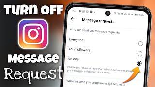 How to Turn Off Message Request on Instagram
