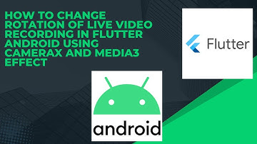 How to Change Rotation of Live Video Recording in Flutter Android using CameraX and Media3 Effect