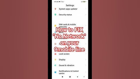 The Final Solution to "No Network/Emergency" on 9mobile