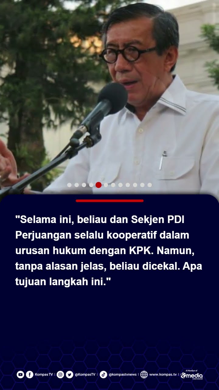 PDI-P Kritik KPK yang Cekal Yasonna Laoly, Singgung Kasus Dana CSR Bank Indonesia #kpk #pdip