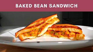 Sandwich Recipe || Quick Vegetable Sandwich || How to make baked bean sandwich by Cosy Food Vibes.