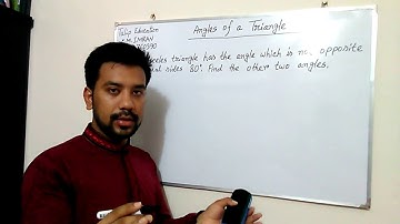 Angles of an Isosceles triangle | word problems | Junior level Geometry