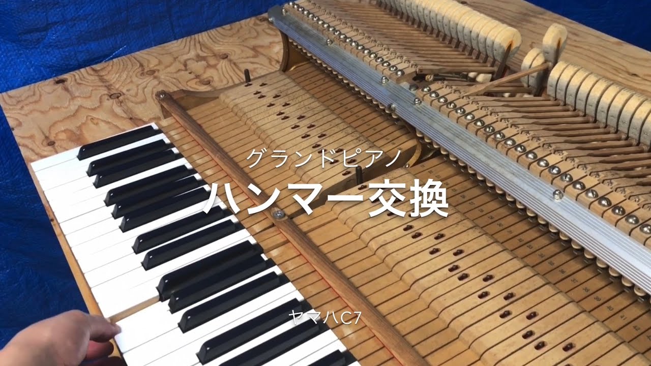 グランドピアノのハンマー交換 C7B - YouTube
