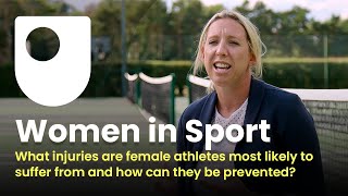 What injuries are female athletes most likely to suffer from and how can they be prevented?