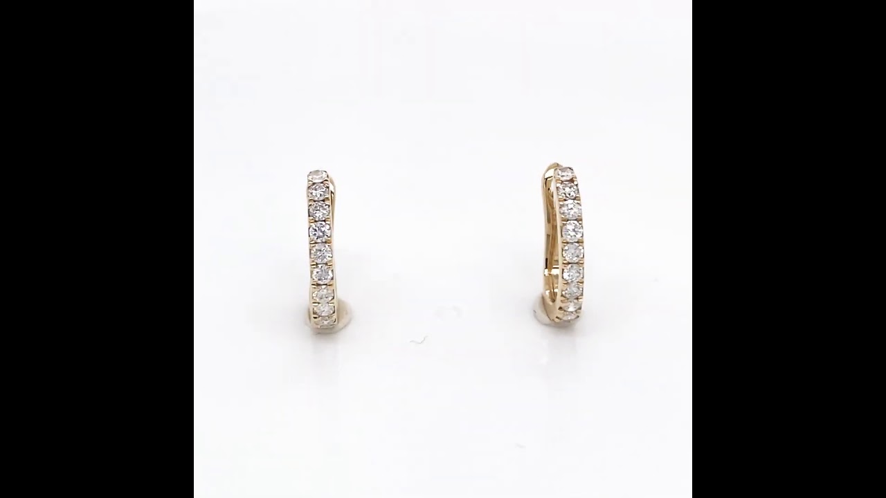 14kt yellow gold diamond earrings