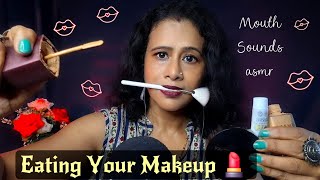 ASMR Eating Your Makeup 💄 | Mouth Sounds, Eating Sounds, Relaxing Roleplay in hindi | Dearly ASMR