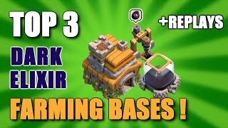 Top 3 Th7 Farming Base 2016 Replays Great For Farming Dark Elixir