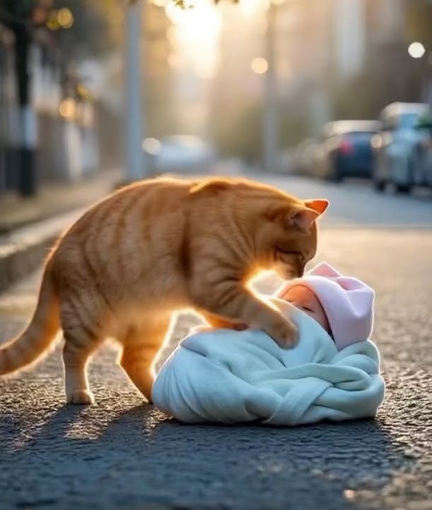 Cat Loving Baby #animore #cat #baby #love #aivideo