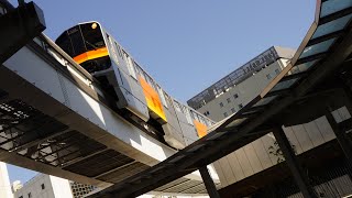 多摩モノレールを駅、軌道沿いから撮る[立川南駅～立川北駅 2020年]