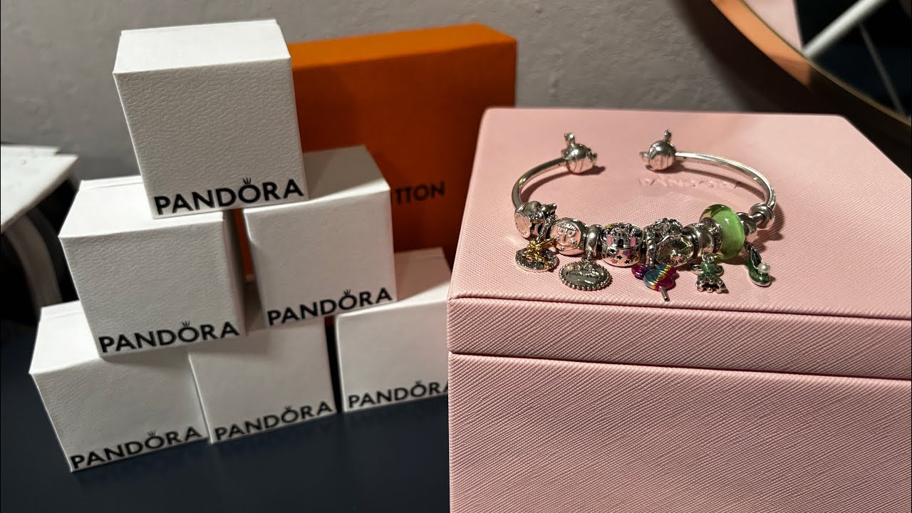 Pandora Charms Haul 2025 Annual Sale and all my bracelets and charms 🎀 Disney!