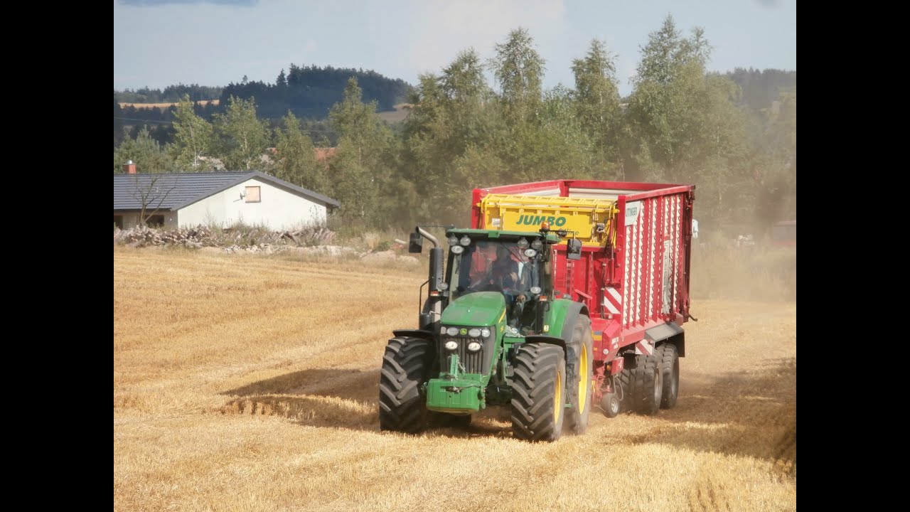 John Deere 7930 + Jumbo 7210 Combiline - Sběr slámy
