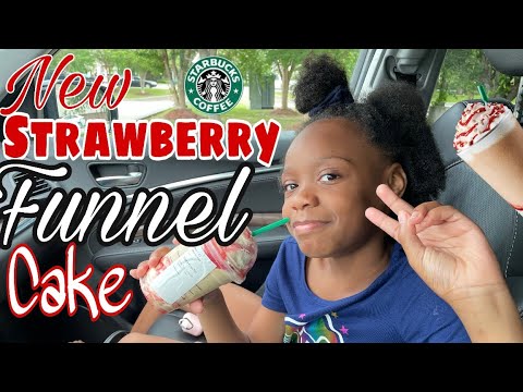 Starbucks NEW Strawberry Funnel Cake Frappuccino!!!