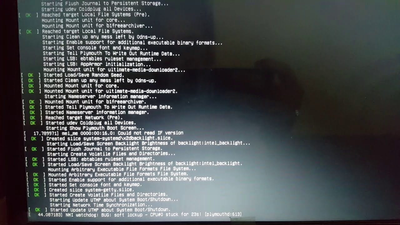 Kan ugentlig subtraktion NMI Watchdog : BUG : soft lockup #CPU0 stuck for 23s! Ubuntu - YouTube