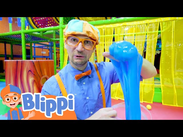 Learn Five Senses With Blippi & More at The Indoor Kids Playground | Educational Videos For Toddlers class=