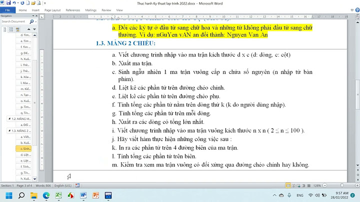 Bài tập mảng 2 chiều c++ có lời giải