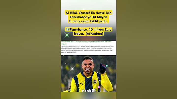 Al Hilal, Youssef En Nesyri için Fenerbahçe’ye 30 Milyon Euroluk resmi teklif yaptı #keşfet #haber