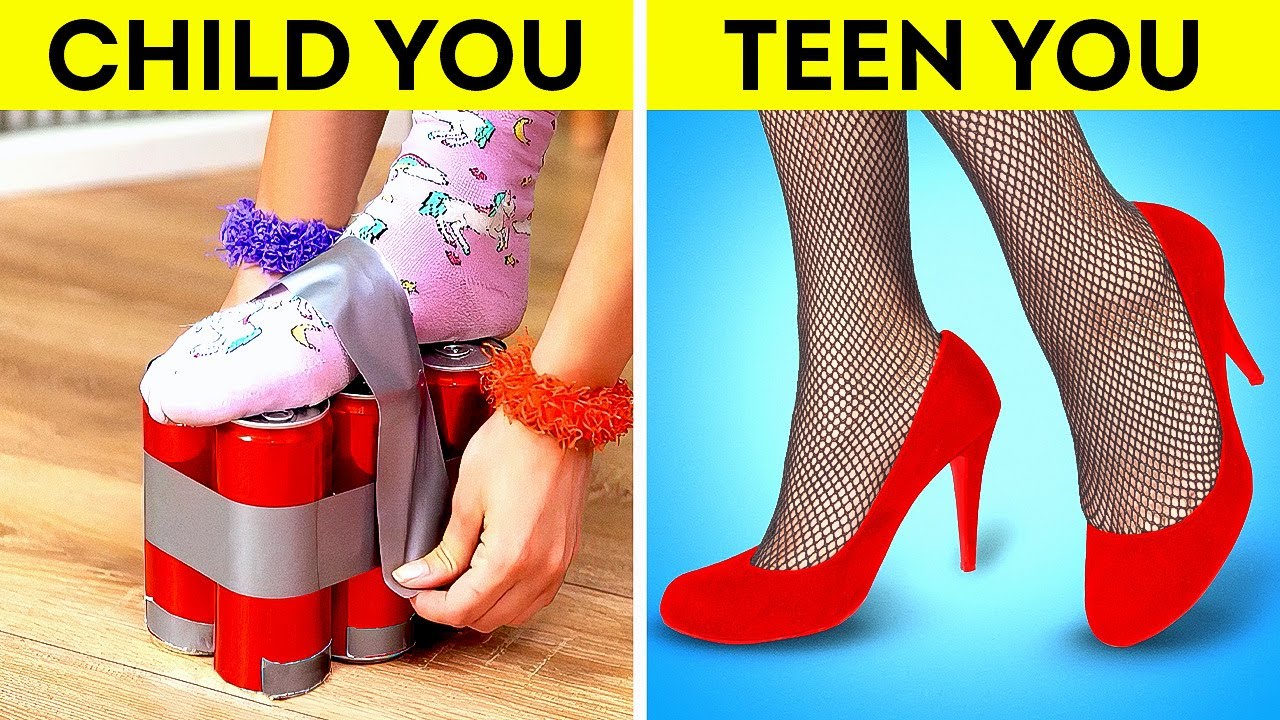 CHILD YOU VS TEEN YOU || RELATIONSHIPS STRUGGLES || FUNNY SITUATIONS AND COOL HACKS