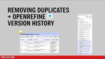 OpenRefine Part 2: Removing duplicates and version history