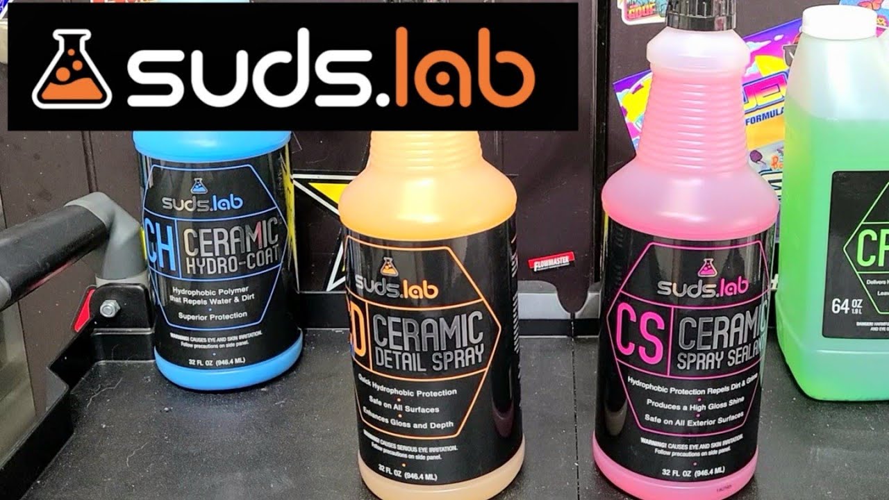  Suds Lab CP Ceramic Protective Wash, Hydrophobic Finish Car  Wash Soap, Water Activated Easy To Use Water and Dirt Repelling Cleaner And  Finish Treatment, High Gloss Spot Free Shine 32 oz. 