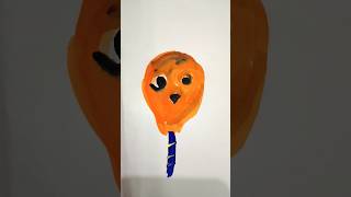 Helloween Lolipop 🍭 Acrylic Painting for kids!candy #helloween #shorts @Jignamungara7