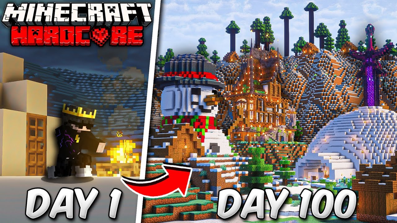 I Survived 100 Days in HIMALAYAS in Minecraft Hardcore - YouTube