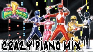 Crazy Piano Mix! MIGHTY MORPHIN POWER RANGERS Theme chords