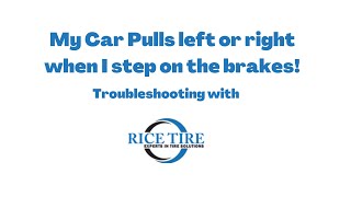 My car is pulling to one side when I step on the brakes.  Why? #cartroubleshooting  #automotivetips