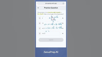 Isosceles Right Triangle | SAT Trick Question 🧠