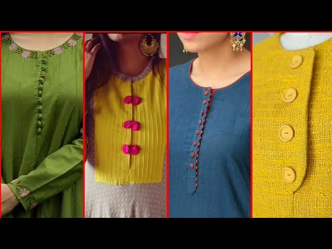 Latest Most Creative & Trendy Neck Designs with buttons For Casual ...