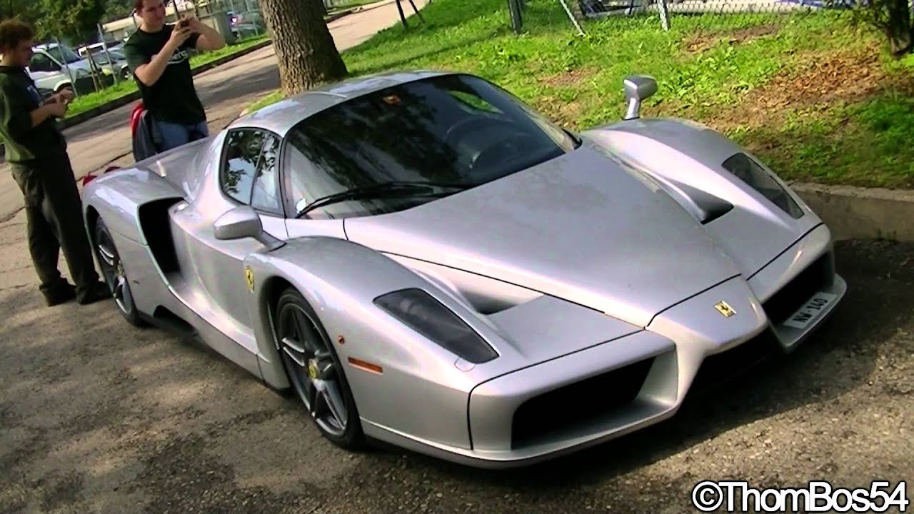 SILVER Straight piped Ferrari Enzo - EPIC start up & tunnel sounds