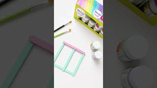 Easy Popsicle Stick Coaster DIY 💕 | Aesthetic Pastel Craft #Shorts