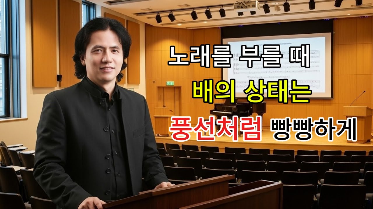 노래를 부를 때 배는 풍선처럼 빵빵하게!
