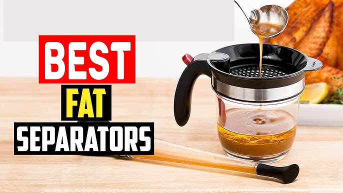  Fat Separator Measuring Cup And Strainer With Bottom Release  For Gravy Sauces And Other Liquids With Oil Grease To Give You Healthier  And Better Tasting Food : For Turkey Meat Beef