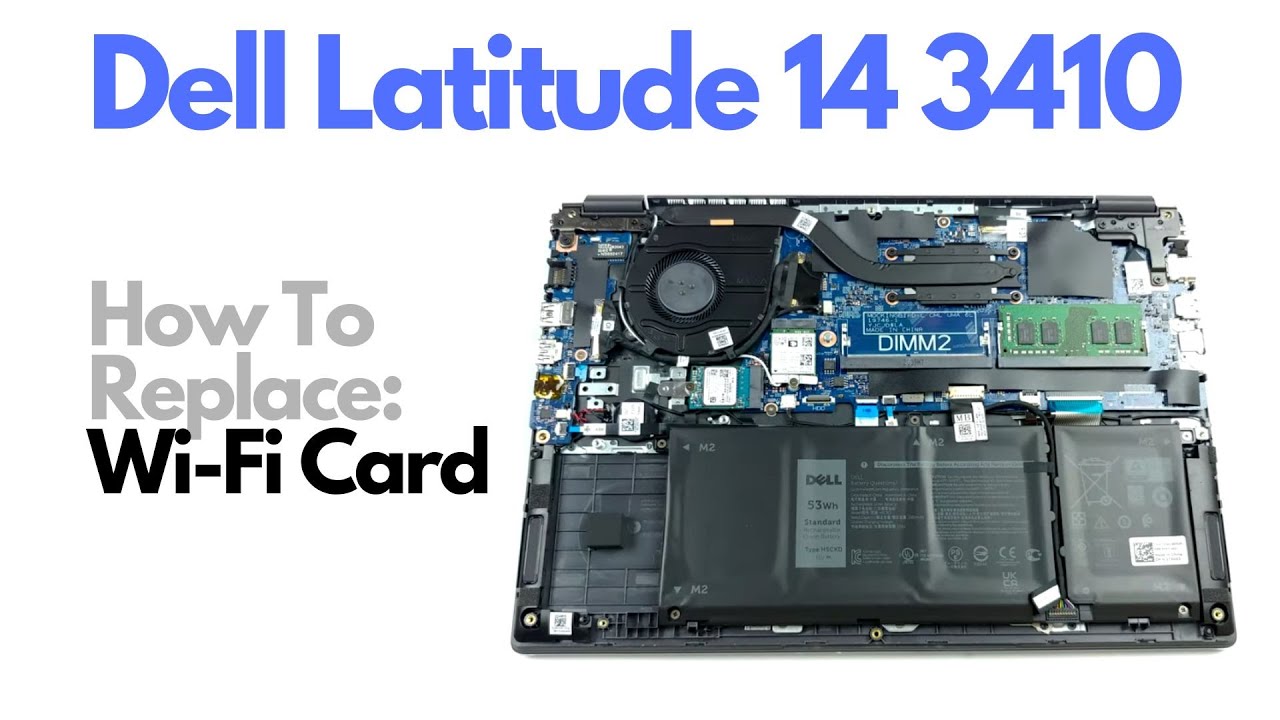 Как заменить карту Wi-Fi Bluetooth на ноутбуке Dell Latitude 14 3410