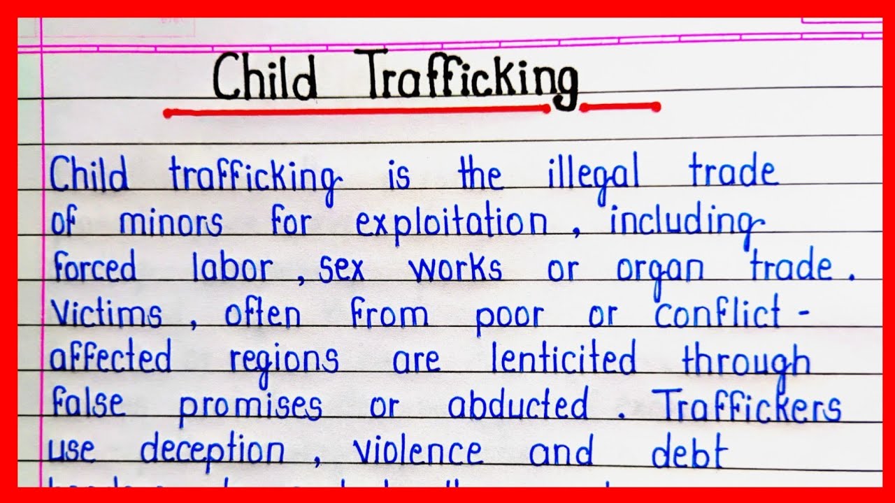 Эссе о торговле детьми || Эссе о торговле детьми на английском языке || О торговле детьми ||