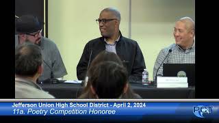 JUHSD 4/2/24 - Jefferson Union High School District Meeting - April 2, 2024 by Pacific Coast TV 11 views 3 weeks ago 2 hours, 23 minutes