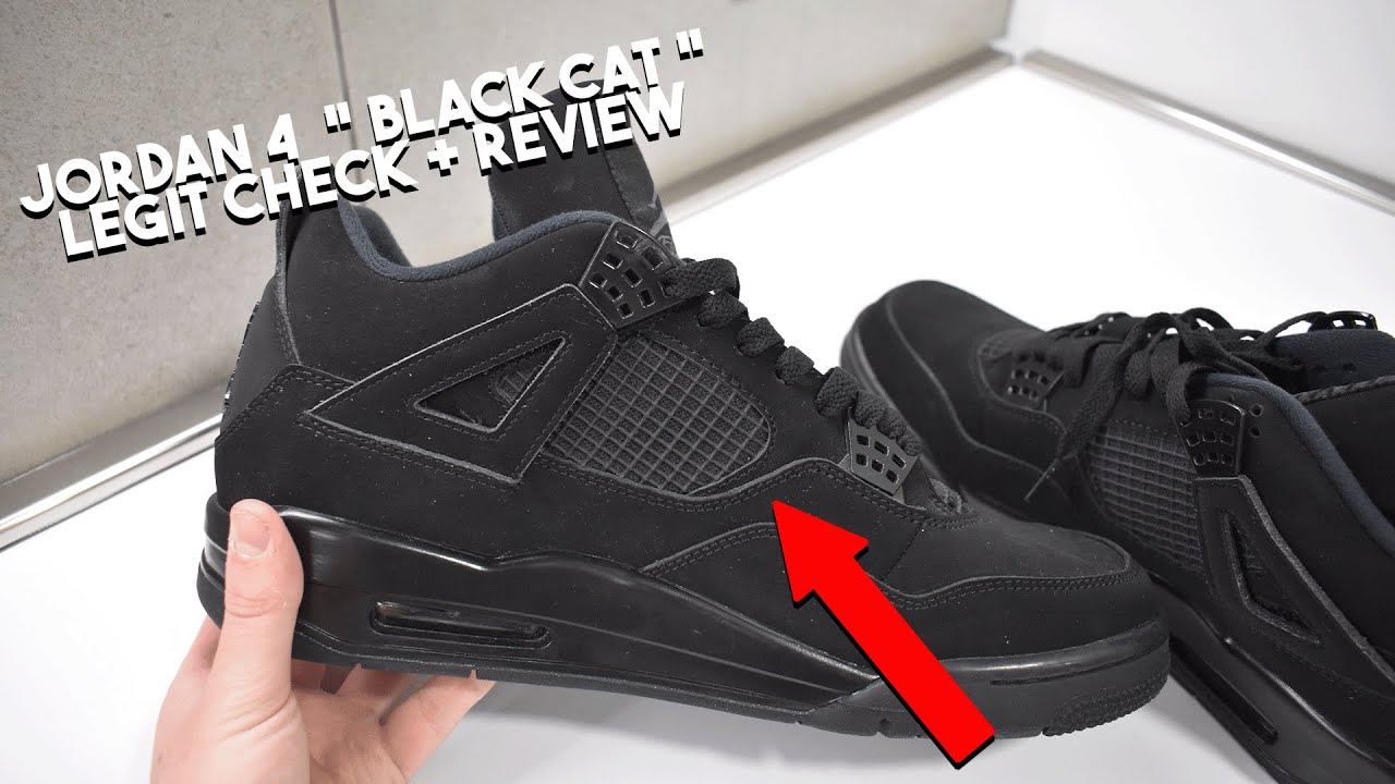 jordan 4 retro black cat real vs fake