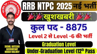 खुशखबरी - आ गई नई भर्ती | RRB NTPC 2025 Notification | Total post 8875 | RRB NTPC भर्ती 2025