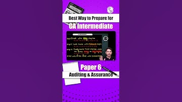 How to Prepare For Audit and Assurance in CA Inter #PW #Shorts #AuditAndAssurance