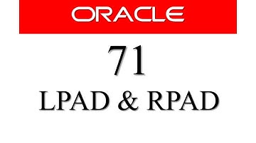 SQL tutorial 71: LPAD and RPAD SQL Function By Manish Sharma RebellionRider