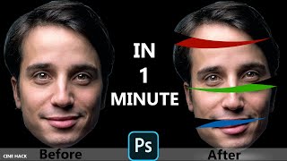 Face slice effect in Photoshop  |  1 minute tutorial. screenshot 4