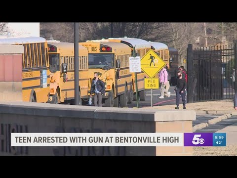 Bentonville High School - 14-year-old arrested at Bentonville High School for bringing gun to school