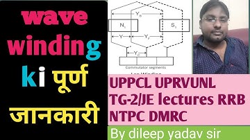Wave winding आसान भाषा में uppcl uprvunl TG-2/JE electrical machine lec 04 dc machine winding