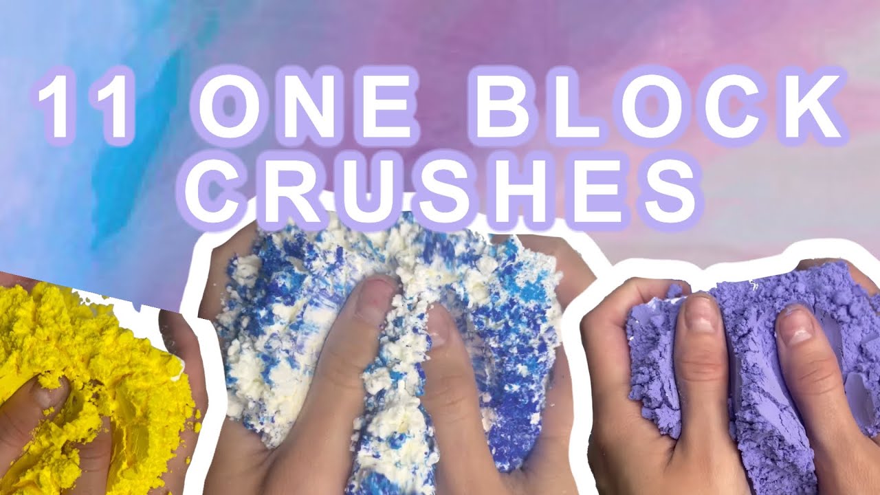 11 ONE BLOCK CRUSHES | CORNSTARCH, DYED CHALK, HOLI POWDERS, LOST IN ASMR POWDERS